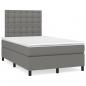 Preview: Boxspringbett mit Matratze Dunkelgrau 120x200 cm Stoff