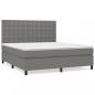 Preview: Boxspringbett mit Matratze Dunkelgrau 160x200 cm Stoff