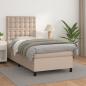 Preview: ARDEBO.de - Boxspringbett mit Matratze Cappuccino-Braun 90x200cm Kunstleder