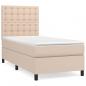 Preview: Boxspringbett mit Matratze Cappuccino-Braun 90x200cm Kunstleder