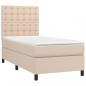 Preview: Boxspringbett mit Matratze Cappuccino-Braun 90x200cm Kunstleder