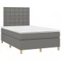 Preview: Boxspringbett mit Matratze Dunkelgrau 120x200 cm Stoff