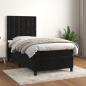 Preview: ARDEBO.de - Boxspringbett mit Matratze Schwarz 90x190 cm Samt