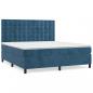 Preview: Boxspringbett mit Matratze Dunkelblau 180x200 cm Samt