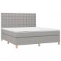 Preview: Boxspringbett mit Matratze Hellgrau 160x200 cm Stoff