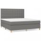 Preview: Boxspringbett mit Matratze Dunkelgrau 160x200 cm Stoff