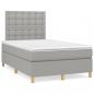 Preview: Boxspringbett mit Matratze Hellgrau 120x200 cm Stoff