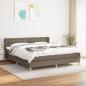 Preview: ARDEBO.de - Boxspringbett mit Matratze Taupe 180x200 cm Stoff