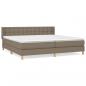 Preview: Boxspringbett mit Matratze Taupe 180x200 cm Stoff