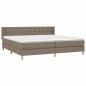 Preview: Boxspringbett mit Matratze Taupe 180x200 cm Stoff