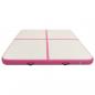 Preview: Aufblasbare Gymnastikmatte mit Pumpe 200x200x15 cm PVC Rosa