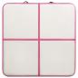 Preview: Aufblasbare Gymnastikmatte mit Pumpe 200x200x15 cm PVC Rosa