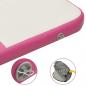 Preview: Aufblasbare Gymnastikmatte mit Pumpe 200x200x15 cm PVC Rosa