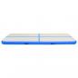 Preview: Aufblasbare Gymnastikmatte mit Pumpe 500x100x15 cm PVC Blau