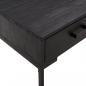 Preview: Couchtisch Schwarz 90x50x35 cm Massivholz Kiefer