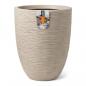 Preview: ARDEBO.de - Capi Vase Waste Rib Elegant Niedrig 34x46 cm Terrazzo Beige