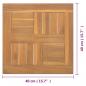 Preview: Tischplatte Quadratisch 40x40x2,5 cm Massivholz Teak