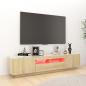 Preview: TV-Schrank mit LED-Leuchten Sonoma-Eiche 180x35x40 cm