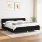 Preview: ARDEBO.de - Boxspringbett mit Matratze Schwarz 200x200 cm Stoff