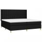 Preview: Boxspringbett mit Matratze Schwarz 200x200 cm Stoff