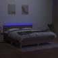 Preview: Boxspringbett mit Matratze & LED Taupe 160x200 cm Stoff