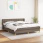 Preview: ARDEBO.de - Boxspringbett mit Matratze Taupe 160x200 cm Stoff