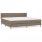 Preview: Boxspringbett mit Matratze Taupe 160x200 cm Stoff