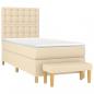 Preview: Boxspringbett mit Matratze Creme 90x190 cm Stoff