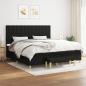 Preview: ARDEBO.de - Boxspringbett mit Matratze Schwarz 200x200 cm Stoff