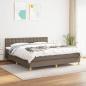 Preview: ARDEBO.de - Boxspringbett mit Matratze Taupe 160x200 cm Stoff