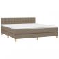 Preview: Boxspringbett mit Matratze Taupe 160x200 cm Stoff