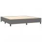 Preview: Boxspringbett mit Matratze Dunkelgrau 200x200 cm Stoff