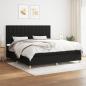 Preview: ARDEBO.de - Boxspringbett mit Matratze Schwarz 200x200 cm Stoff