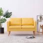 Preview: ARDEBO.de - 2-Sitzer-Sofa Stoff Gelb