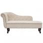 Preview: Chaiselongue Creme Kunstleder 