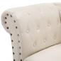 Preview: Chaiselongue Creme Kunstleder 