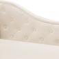 Preview: Chaiselongue Creme Kunstleder 