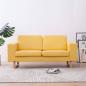 Preview: ARDEBO.de - 2-Sitzer-Sofa Stoff Gelb