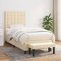 Preview: ARDEBO.de - Boxspringbett mit Matratze Creme 100x200 cm Stoff