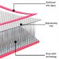 Preview: Aufblasbare Gymnastikmatte mit Pumpe 60x100x15 cm PVC Rosa