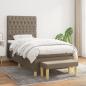 Preview: ARDEBO.de - Boxspringbett mit Matratze Taupe 90x200 cm Stoff