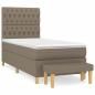 Preview: Boxspringbett mit Matratze Taupe 90x200 cm Stoff