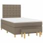 Preview: Boxspringbett mit Matratze Taupe 120x200 cm Stoff