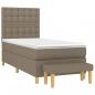 Preview: Boxspringbett mit Matratze Taupe 90x200 cm Stoff