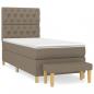 Preview: Boxspringbett mit Matratze Taupe 80x200 cm Stoff