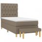 Preview: Boxspringbett mit Matratze Taupe 80x200 cm Stoff