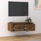 Preview: TV-Wandschrank Braun Eichen-Optik 80x36x25 cm Holzwerkstoff