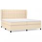 Preview: Boxspringbett mit Matratze Creme 200x200 cm Stoff