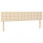 Preview: Boxspringbett mit Matratze Creme 200x200 cm Stoff