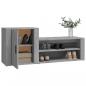 Preview: Schuhschrank Grau Sonoma 130x35x54 cm Holzwerkstoff